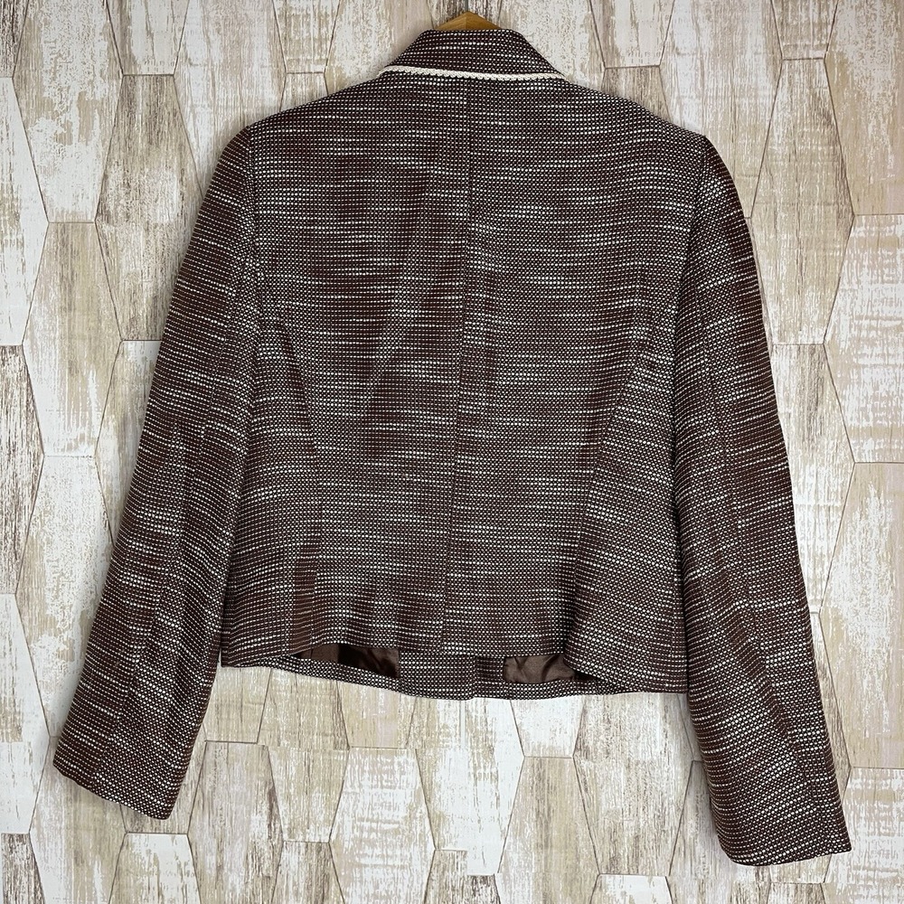 Liz Claiborne 10 Blazer Jacket Women Peter Pan Collar Preppy Classic Office Y2K - Picture 6 of 9